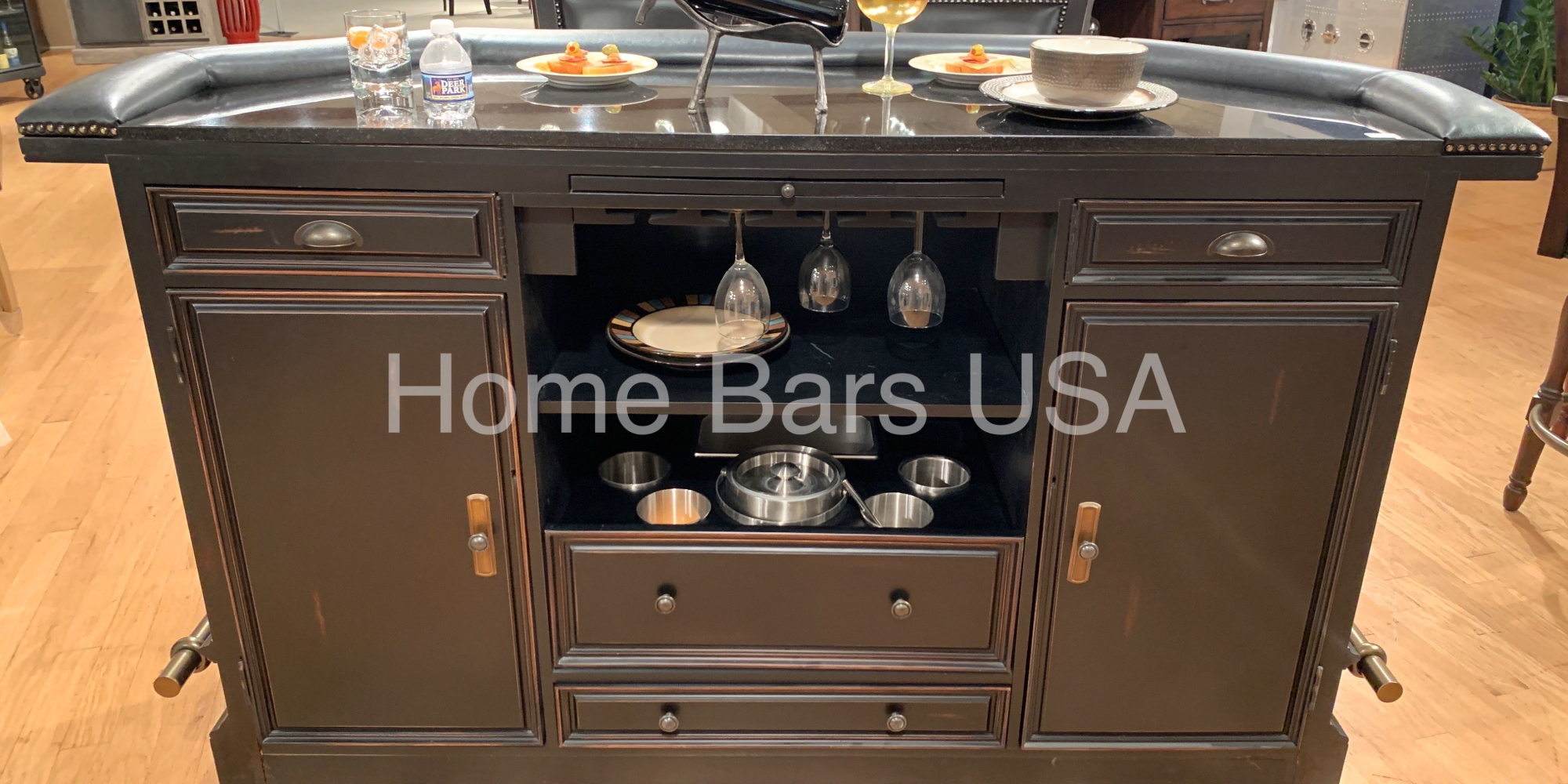 Black Bar Cabinet - Home Bars USA