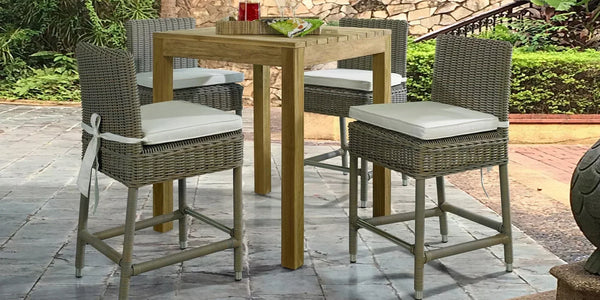 Create a Beachy Vibe at Home with Wicker Counter Stools