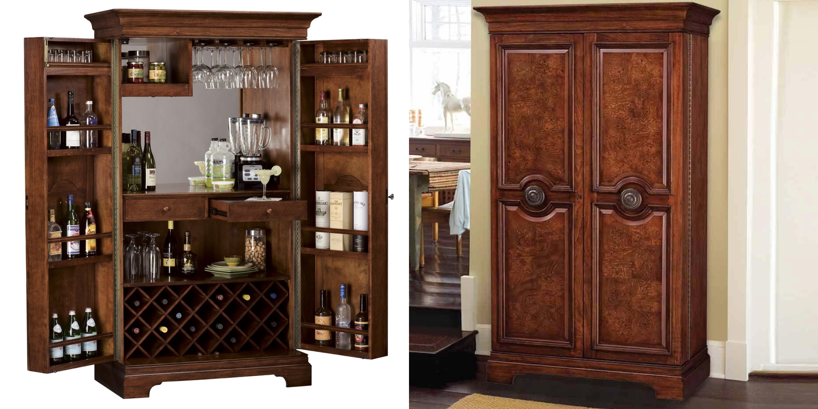 How to Incorporate a Hidden Bar Cabinet into your Living Room