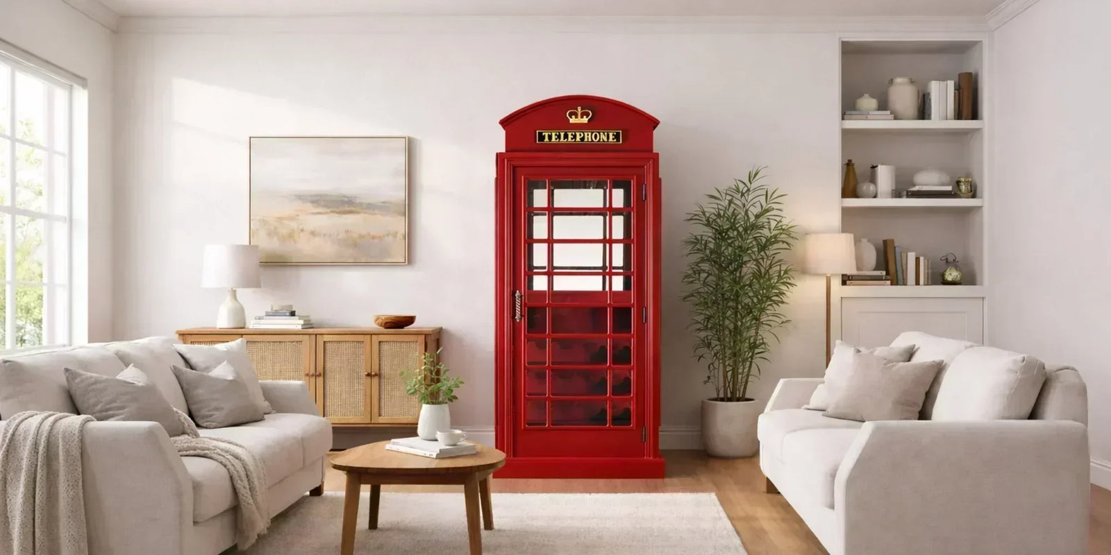 The Best Rooms for a Telephone Booth Bar Cabinet