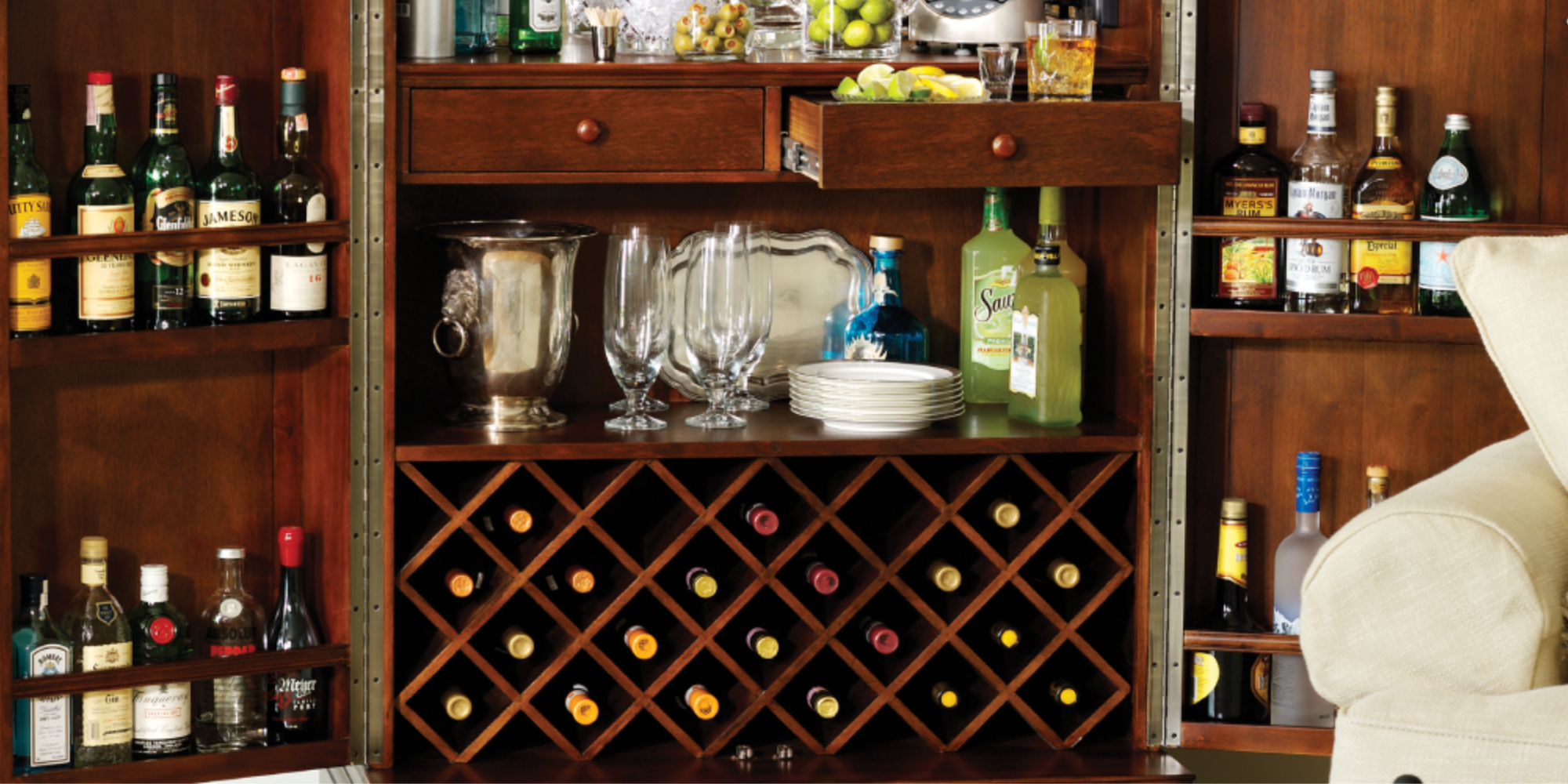 Wine Rack Cabinet - Home Bars USA