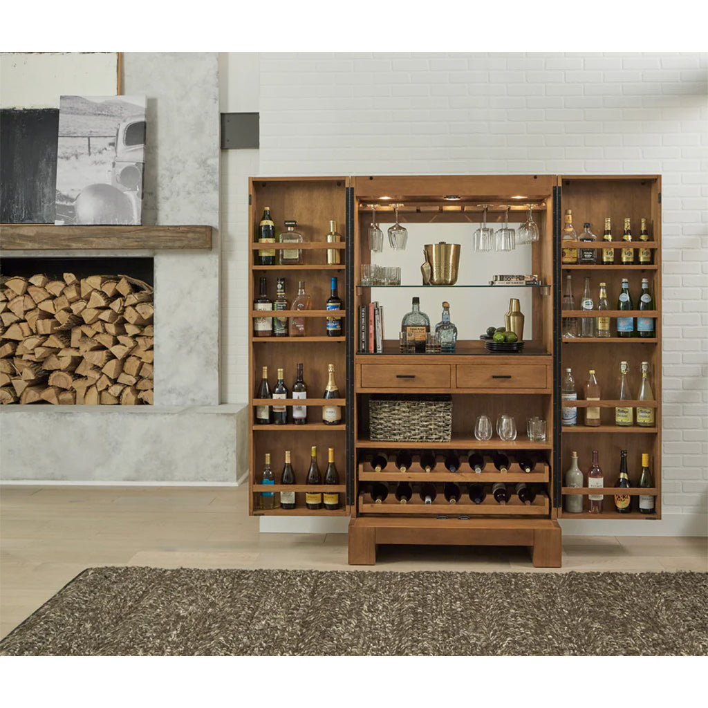 American Heritage Alta Wine &amp; Liquor Cabinet storage details - Home Bars USA