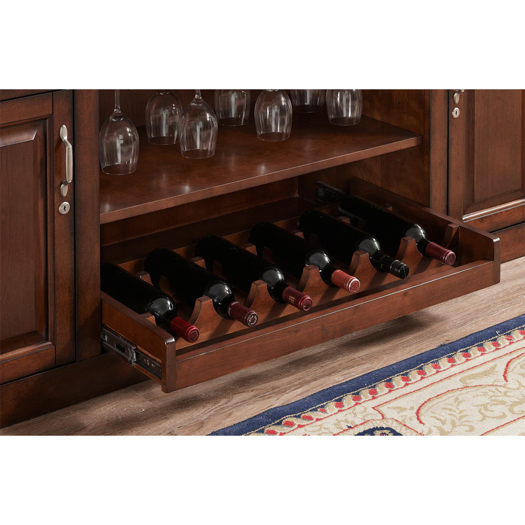 American Heritage Arabella Home Bar in Navajo wine storage - Home Bars USA