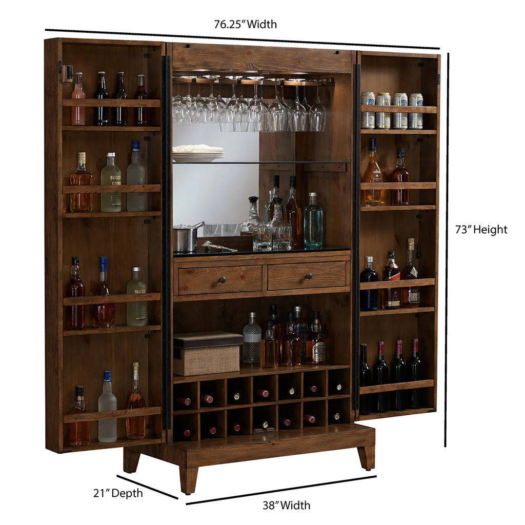 American Heritage Bristol Wine Cabinet dimensions - Home Bars USA