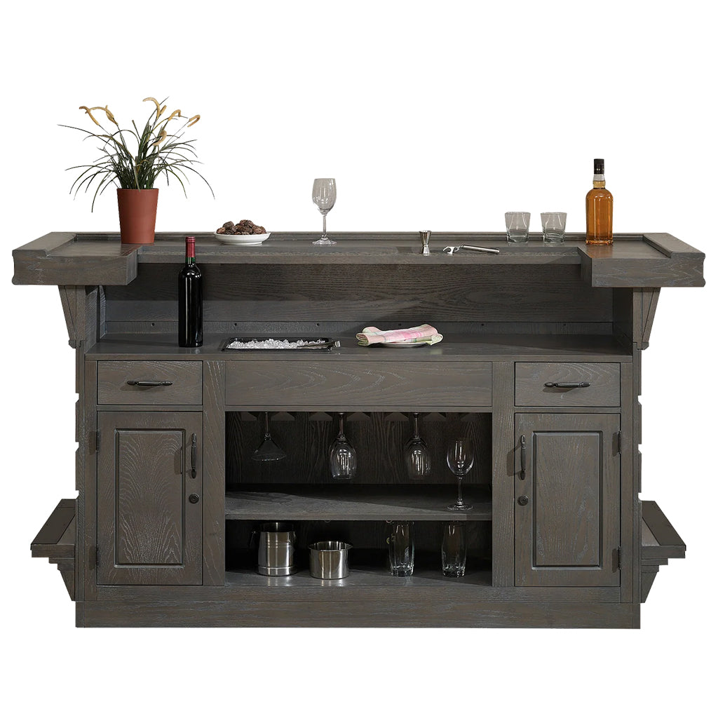 American Heritage Caliente Home Bar in Glacier storage space - Home Bars USA