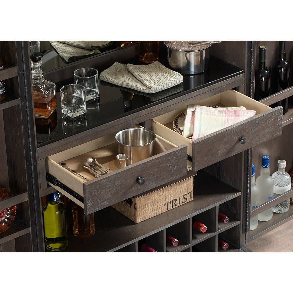 American Heritage Fairfield Wine Cabinet drawers - Home Bars USA