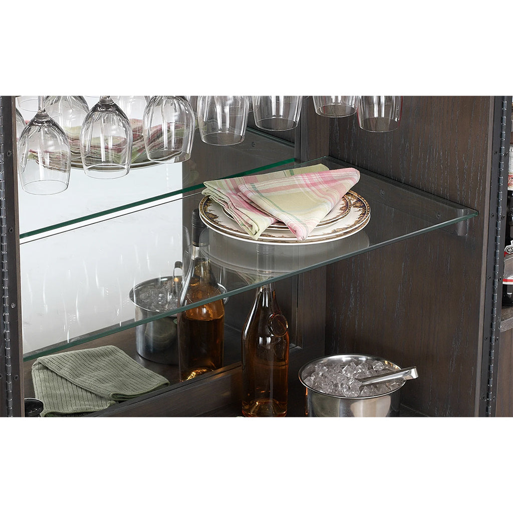 American Heritage Fairfield Wine Cabinet glass shelf - Home Bars USA