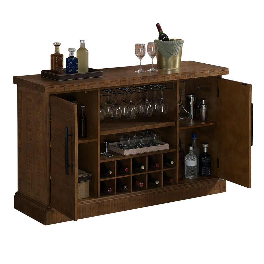 American Heritage Gateway Wine Cabinet in Reclaimed Wood side - Home Bars USA