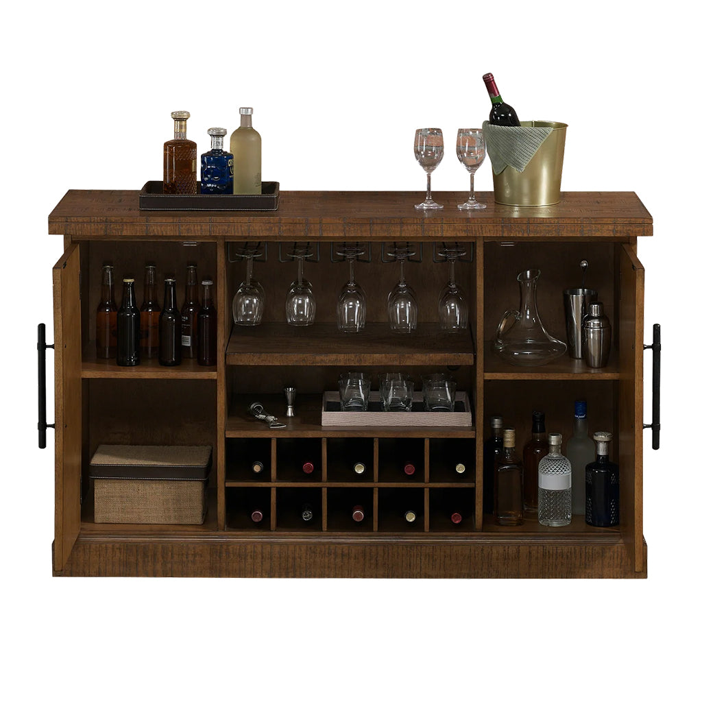 American Heritage Gateway Wine Cabinet in Reclaimed Wood storage - Home Bars USA