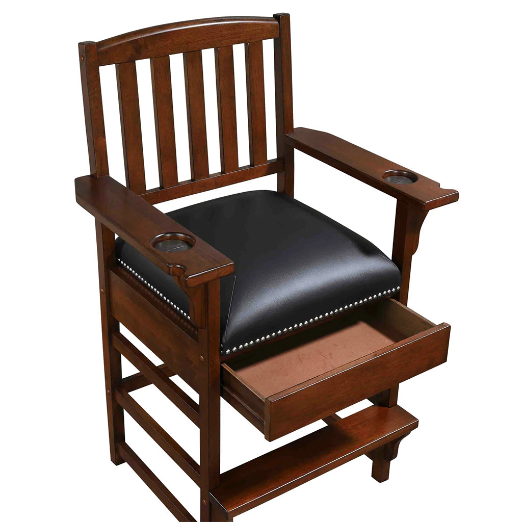 American Heritage King Player Chair in Suede details - Home Bars USA