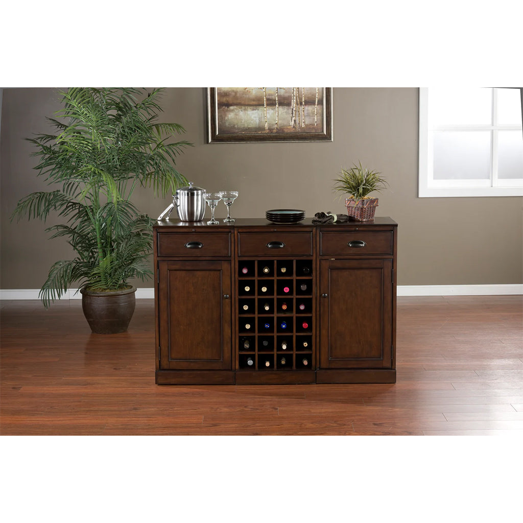 American Heritage Natalia Wine Cabinet in Navajo in interior design - Home Bars USA