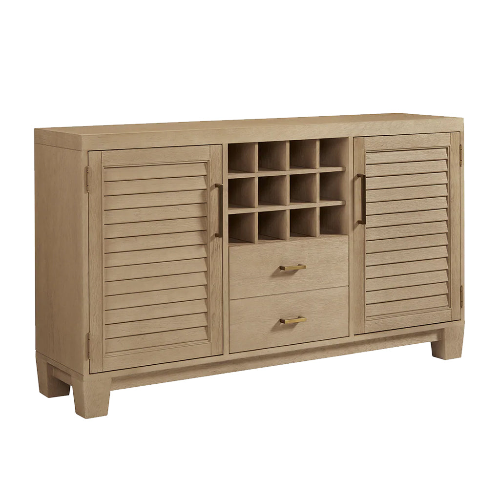 American Heritage Port Royal Bar Console in White Oak - Home Bars USA