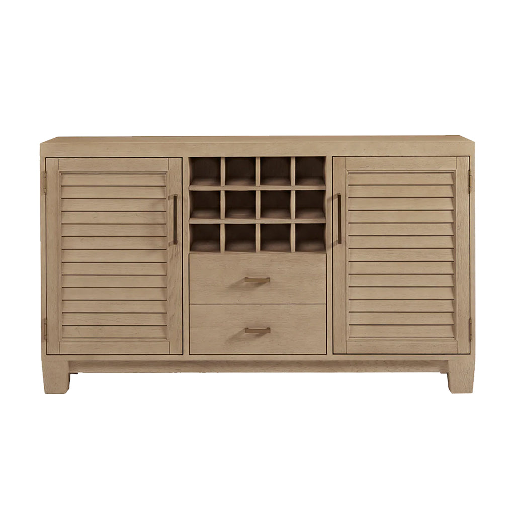 American Heritage Port Royal Bar Console in White Oak front - Home Bars USA