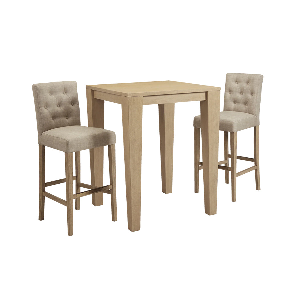 American Heritage Port Royal Bar Stool in White Oak with a pub table - Home Bars USA