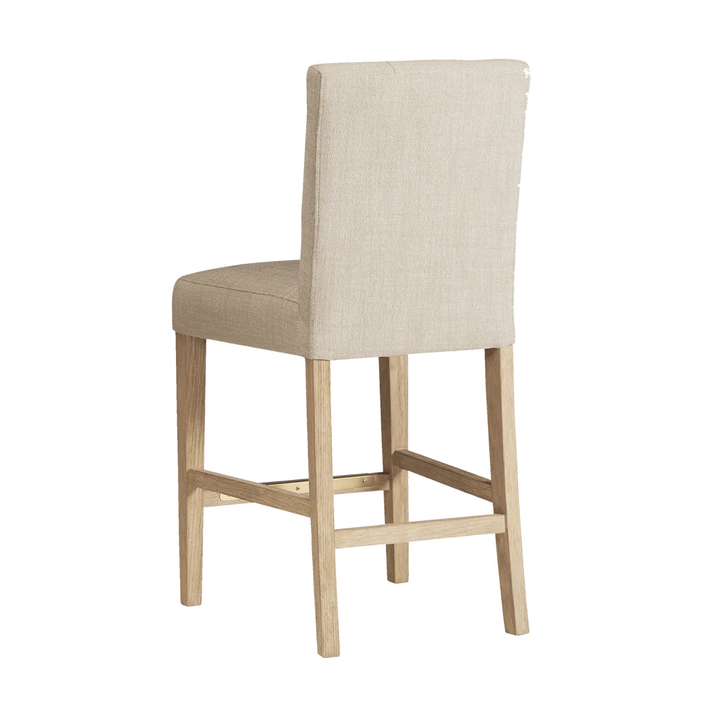 American Heritage Port Royal Counter Stool in White Oak back - Home Bars USA