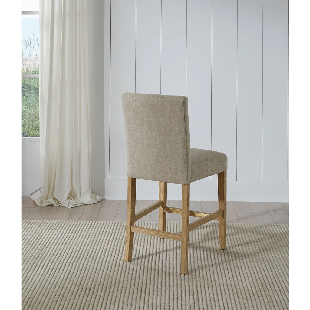 American Heritage Port Royal Counter Stool in White Oak in interior - Home Bars USA