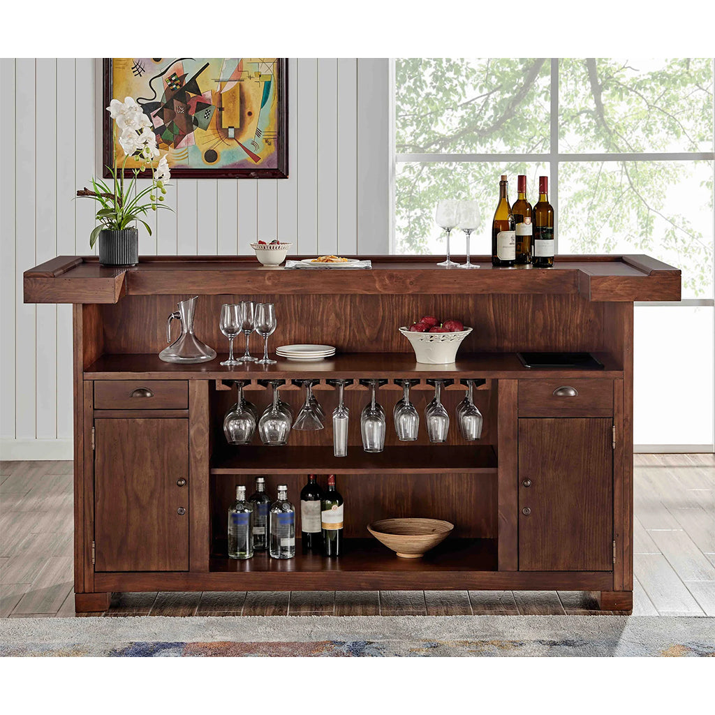 American Heritage Savannah Home Bar in Sable in interior - Home Bars USA