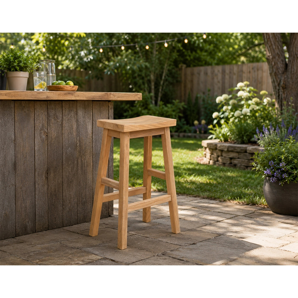 Anderson Teak Alpine Rectangular Outdoor Counter Stool - Home Bars USA