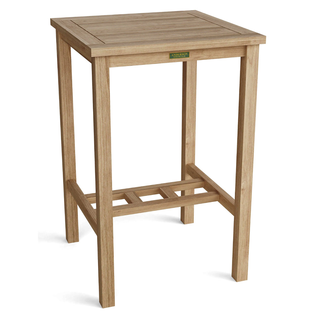 Anderson Teak Avalon 27" Square Outdoor Bar Table - Home Bars USA