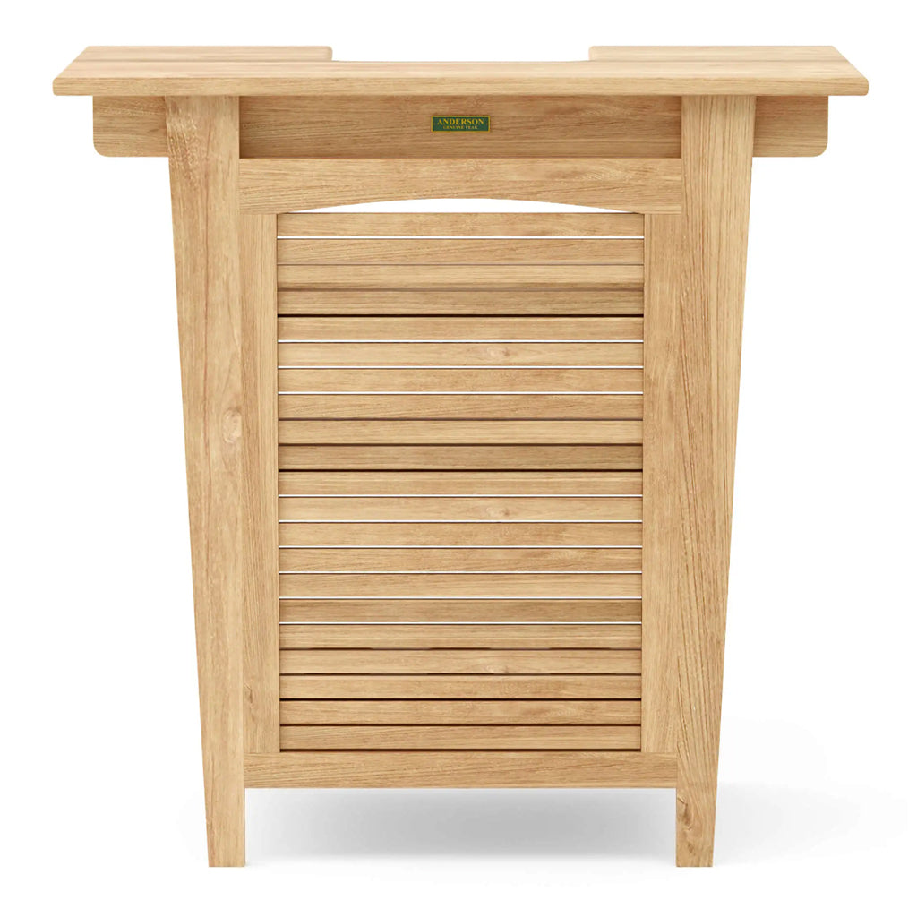 Anderson Teak Montego Outdoor Bar Table front - Home Bars USA