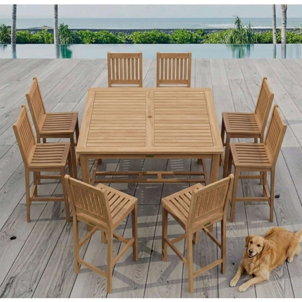 Anderson Teak Windsor New Avalon Outdoor Bar Set in patio - Home Bars USA