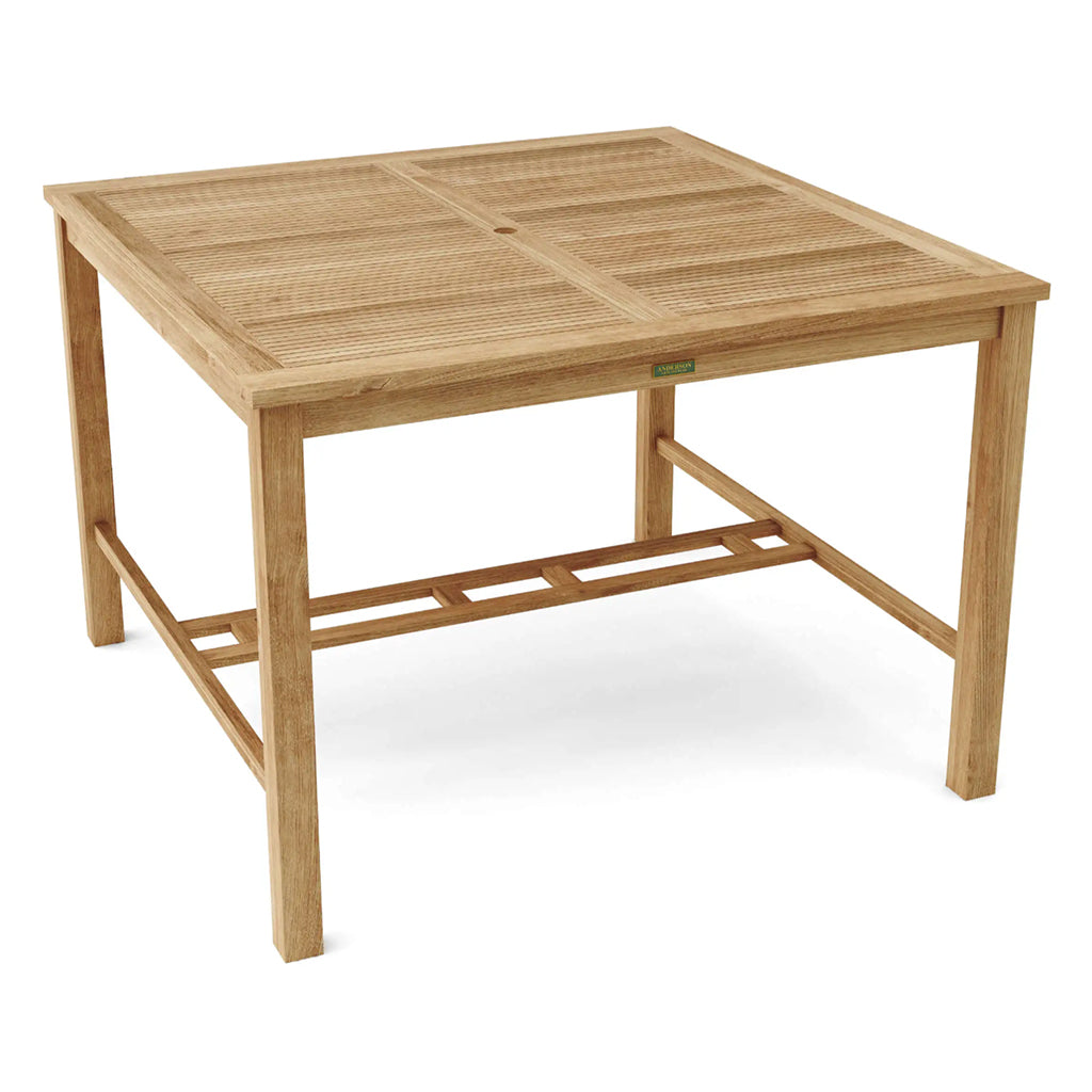 Anderson Teak Windsor 59&quot; Square Outdoor Bar Table - Home Bars USA