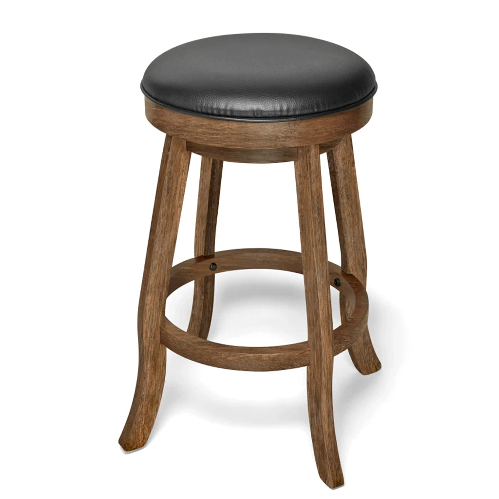 Brunswick Backless Pub Stools in Rustic Dark Brown - Home Bars USA