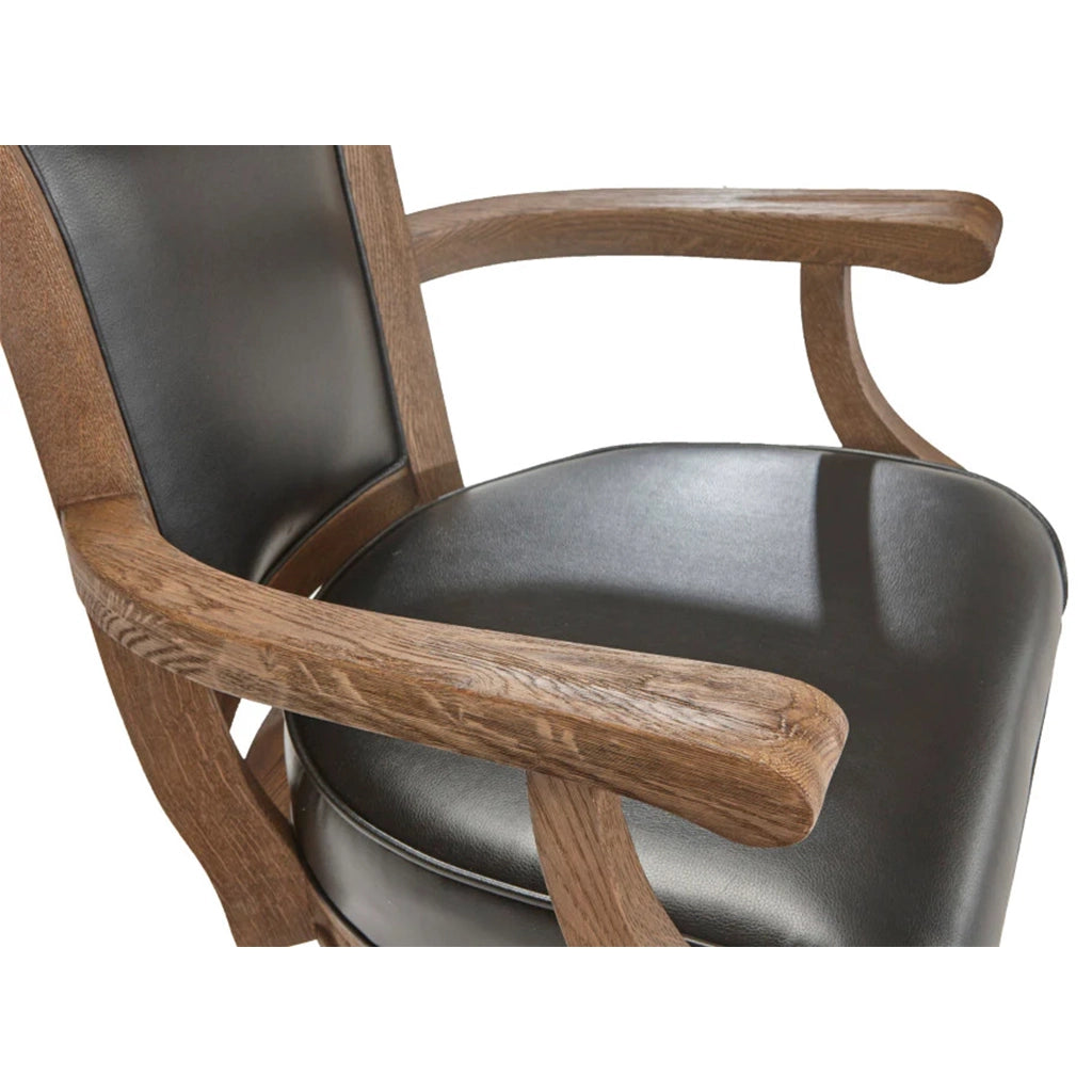 Brunswick Centennial Centennial Game Chair in Rustic Dark Brown armrest - Home Bars USA