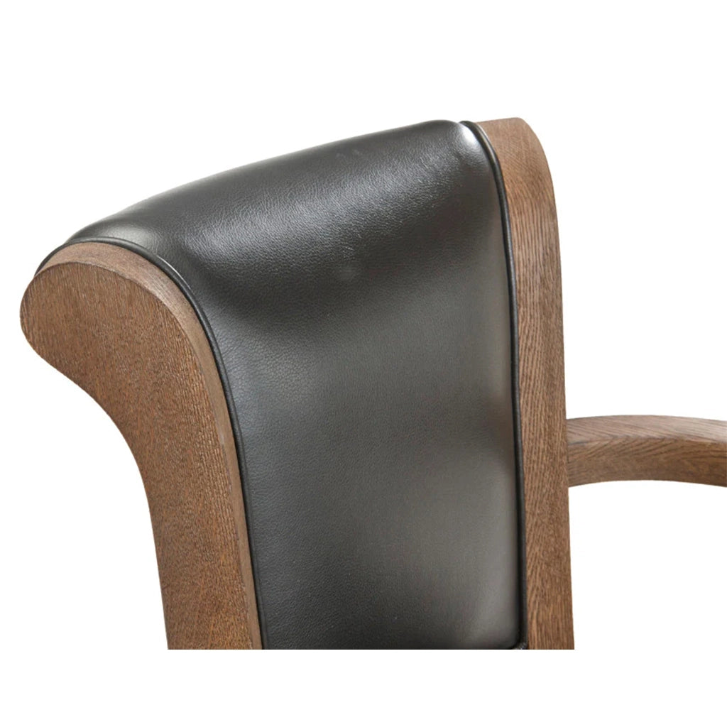 Brunswick Centennial Centennial Game Chair in Rustic Dark Brown leather seat - Home Bars USA