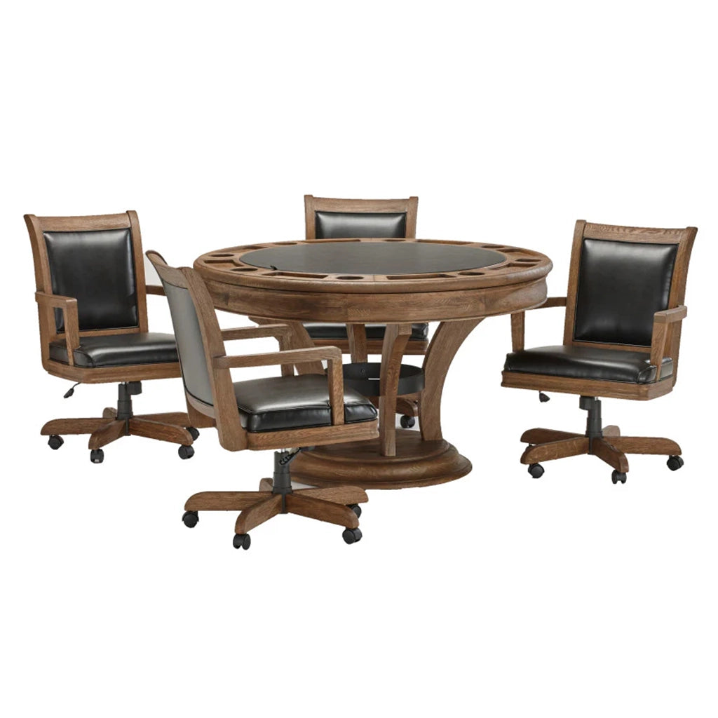 Brunswick Centennial Game Table in Rustic Dark Brown set - Home Bars USA