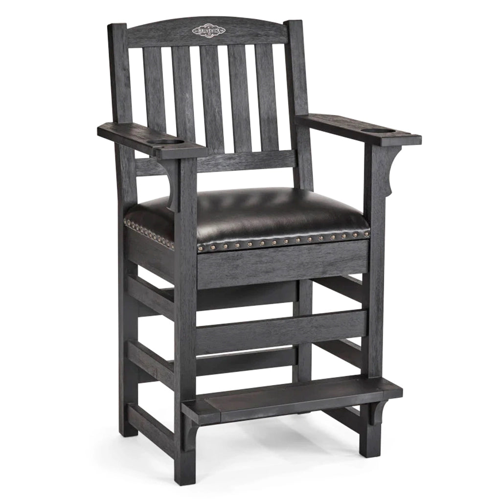 Brunswick Centennial Player's Chair in Black Wire Brush - Home Bars USA