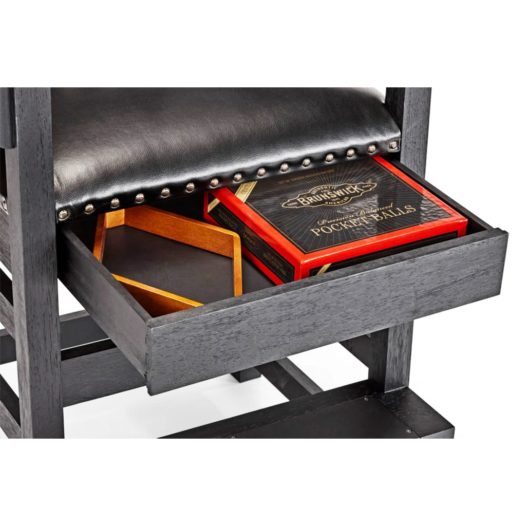 Brunswick Centennial Player's Chair in Black Wire Brush - Home Bars USA