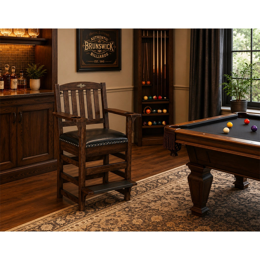 Brunswick Centennial Player's Chair in Espresso - Premier Clocks