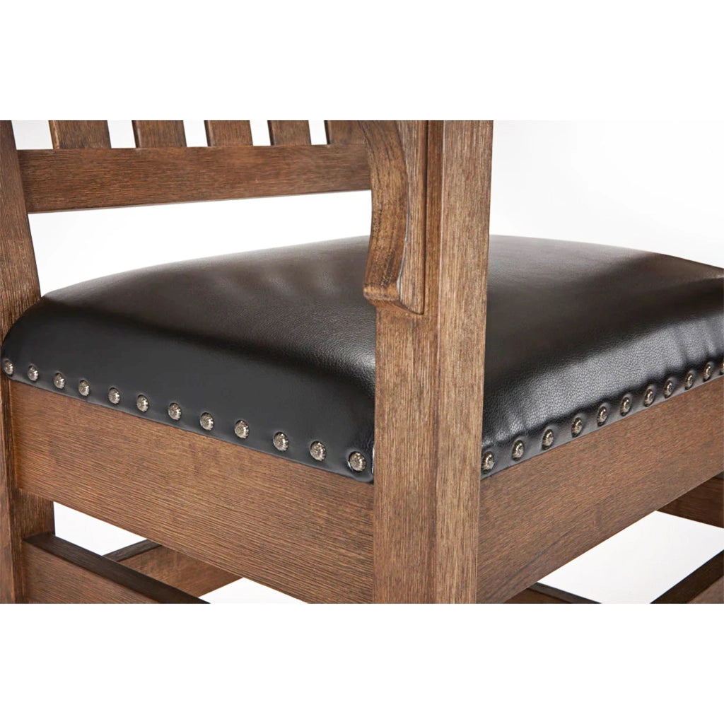 Brunswick Centennial Player's Chair in Rustic Dark Brown upholstered seat - Home Bars USA