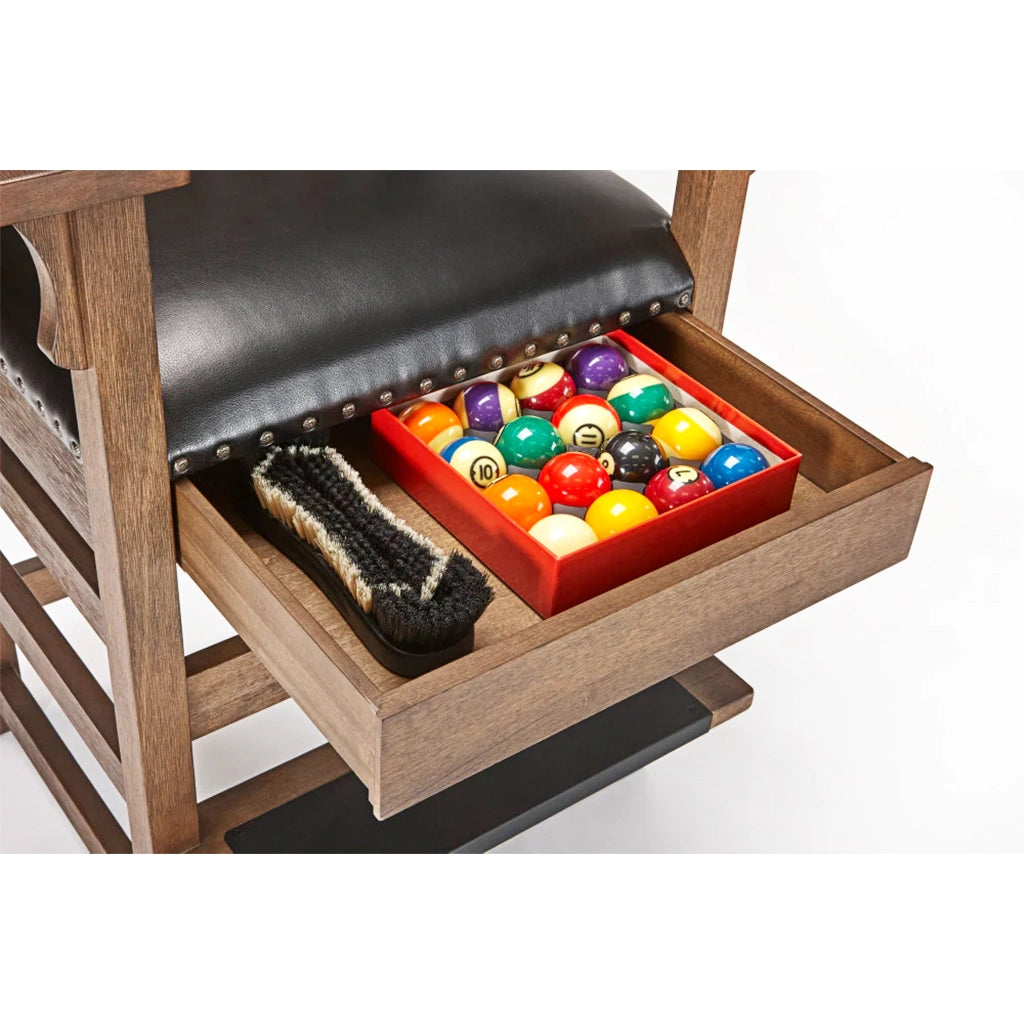 Brunswick Centennial Player's Chair in Rustic Dark Brown storage - Home Bars USA