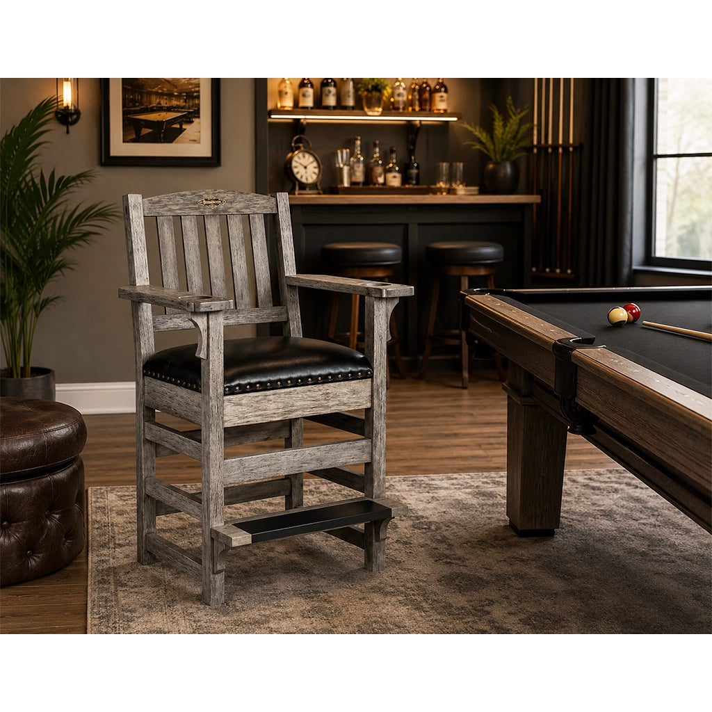 Brunswick Centennial Player's Chair in Rustic Grey in interior design - Premier Clocks