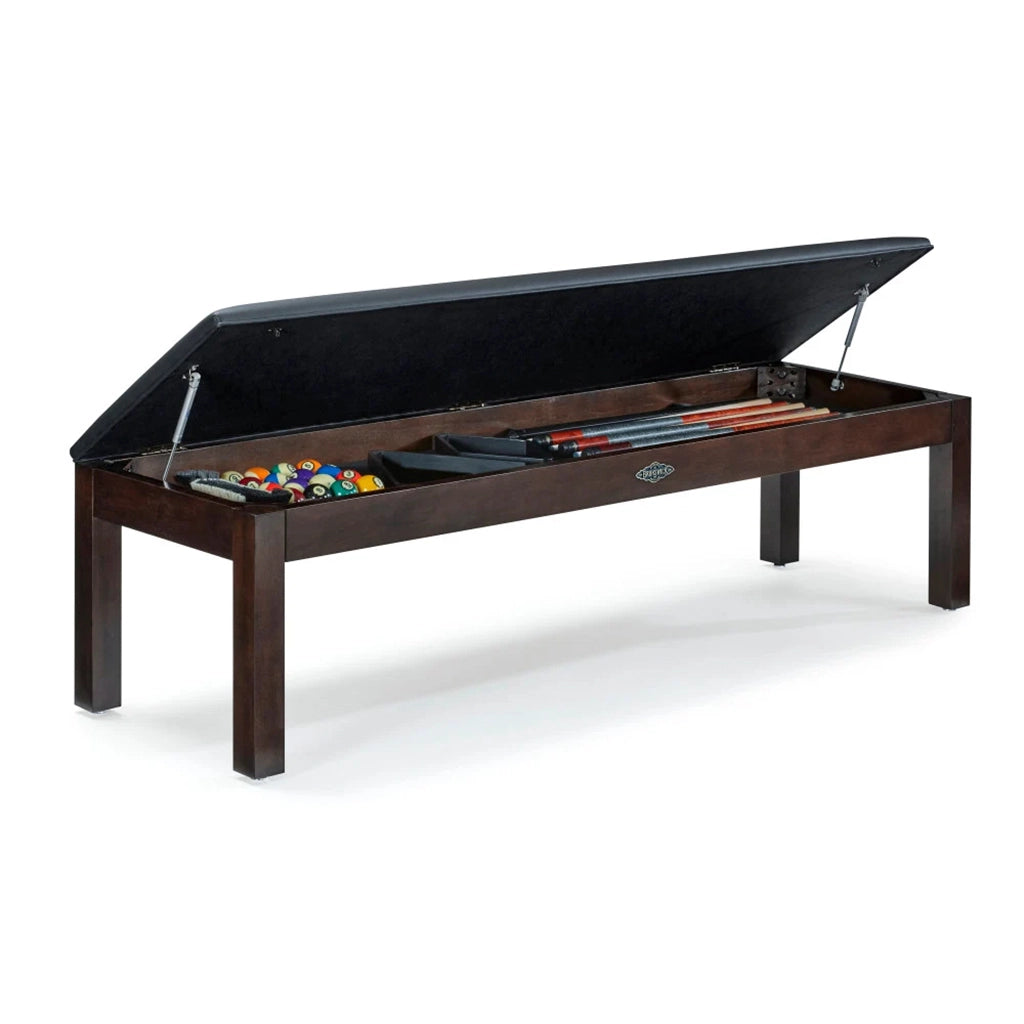 Brunswick Centennial Storage Bench in Espresso lift-up top - Home Bars USA