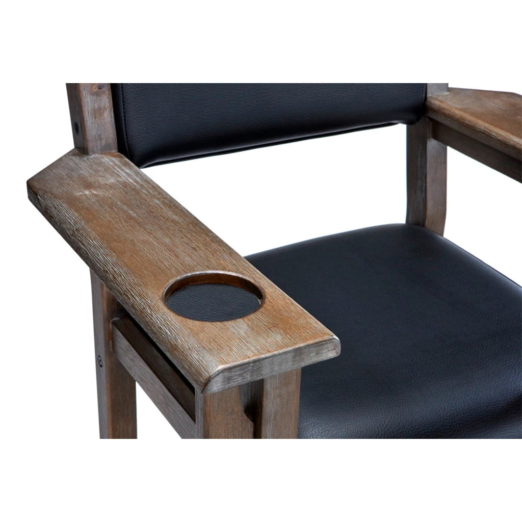 Brunswick Traditional Player's Chair in Nutmeg cup holder - Home Bars USA