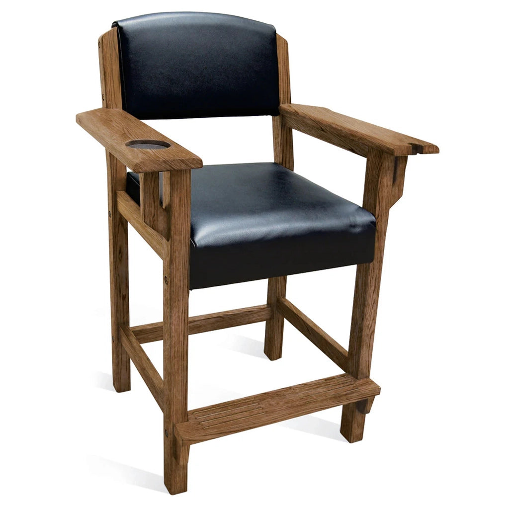 Brunswick Traditional Player's Chair in Rustic Dark Brown - Home Bars USA