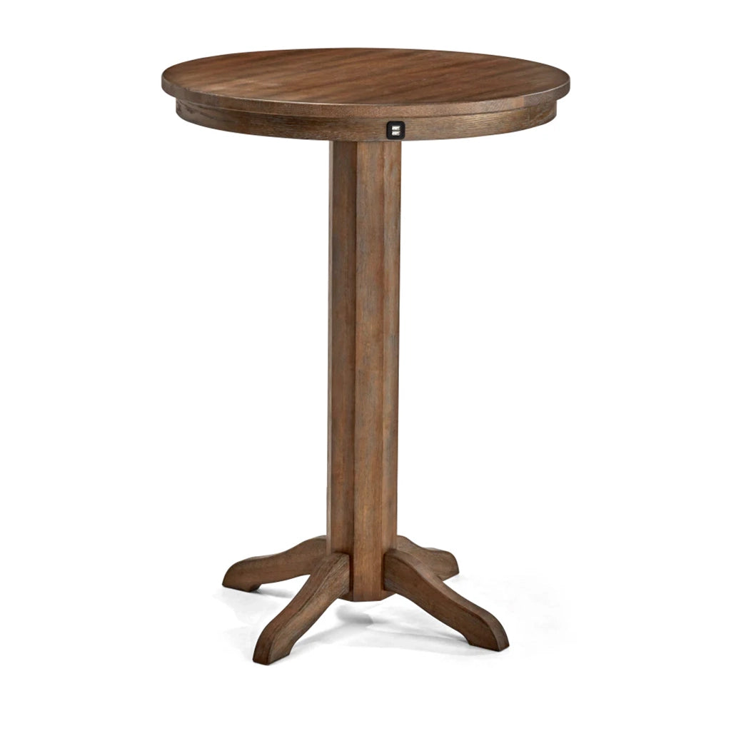 Brunswick Traditional Pub Table with USB Port in Rustic Dark Brown - Home Bars USA