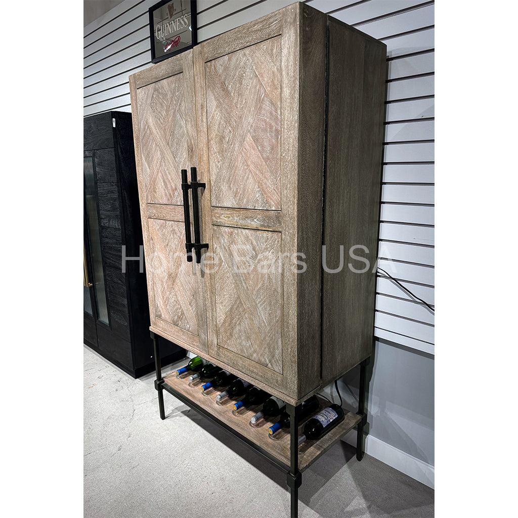 Howard Miller Abel Wine &amp; Bar Cabinet 695336 real photo of the angle - Home Bars USA