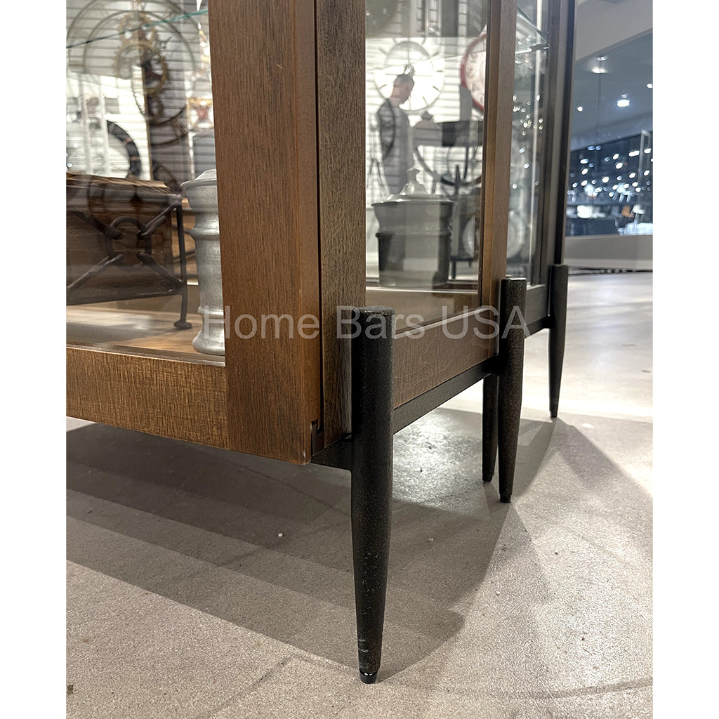 Howard Miller Ansel Curio Cabinet 680690 real photo of the legs with adjustable levelers - Home Bars USA