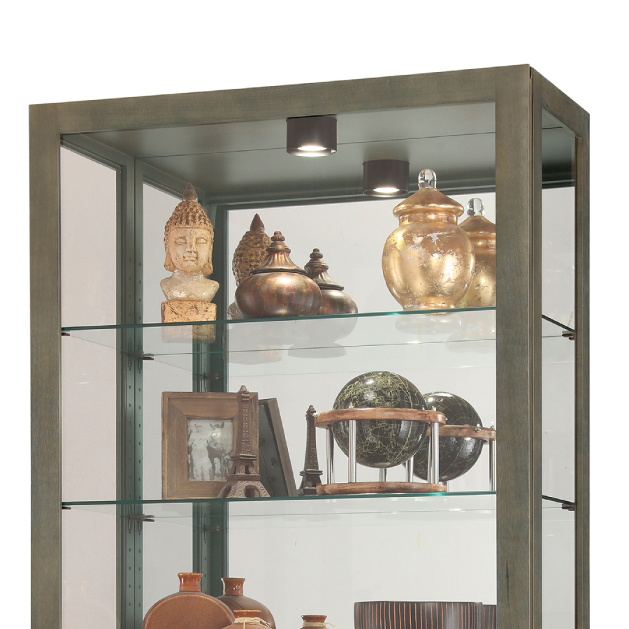 Howard Miller Ansel II Curio Cabinet 680691 top part details - Home Bars USA