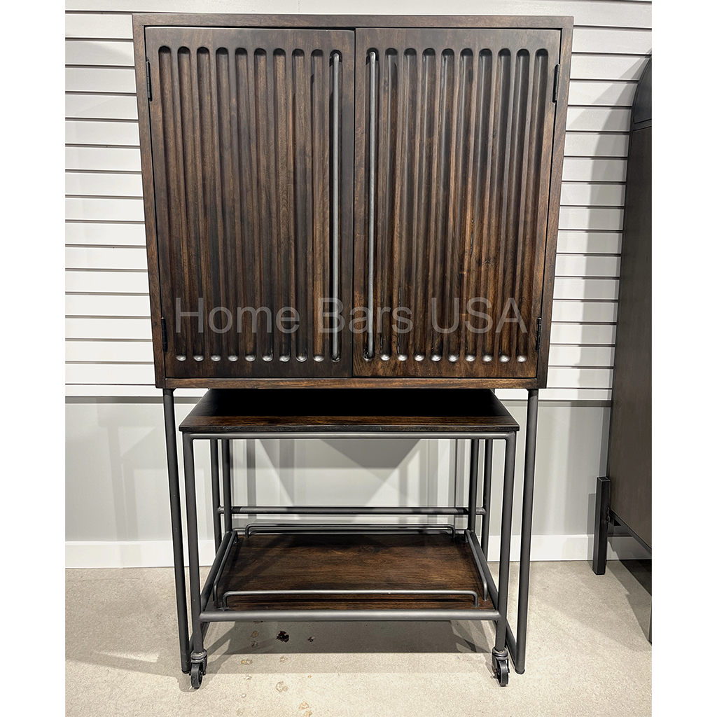 Howard Miller Bar Cart Wine &amp; Bar Cabinet 695222 real photo front - Home Bars USA