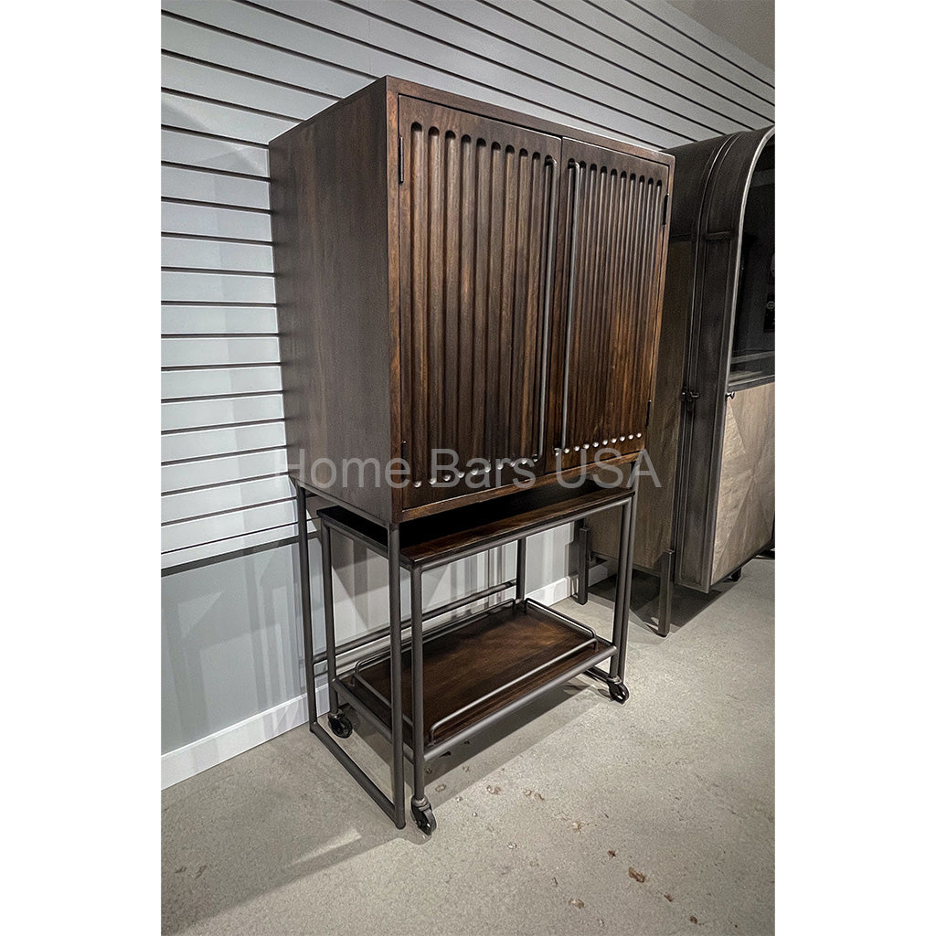 Howard Miller Bar Cart Wine &amp; Bar Cabinet 695222 real photo of the side - Home Bars USA
