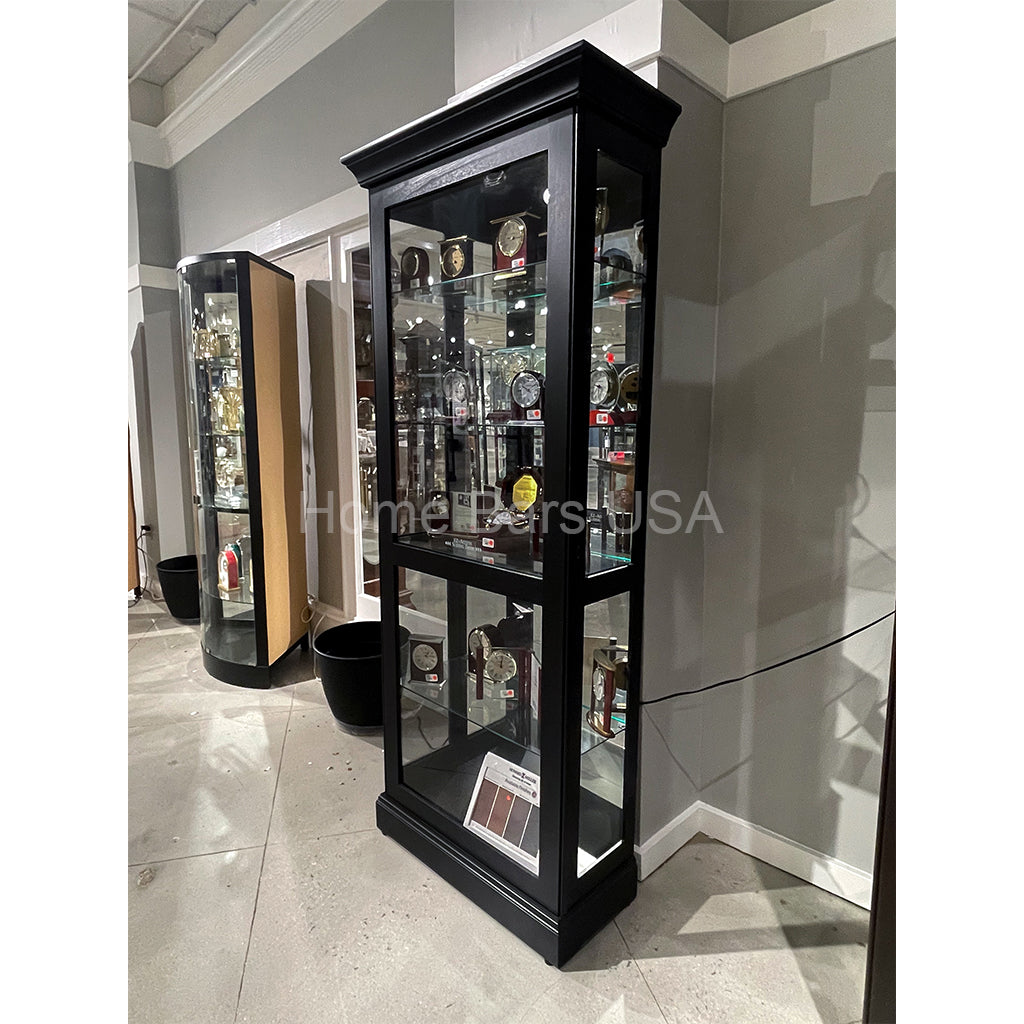 Howard Miller Berends Curio Cabinet 680477 real photo of the angle - Home Bars USA