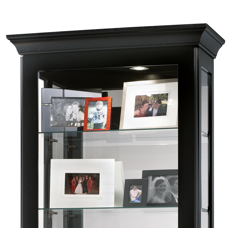 Howard Miller Berends Curio Cabinet 680477 top part details - Home Bars USA