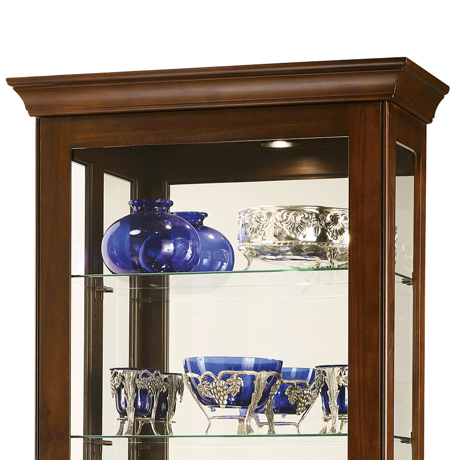 Howard Miller Berends IV Curio Cabinet 680580 top part details - Home Bars USA