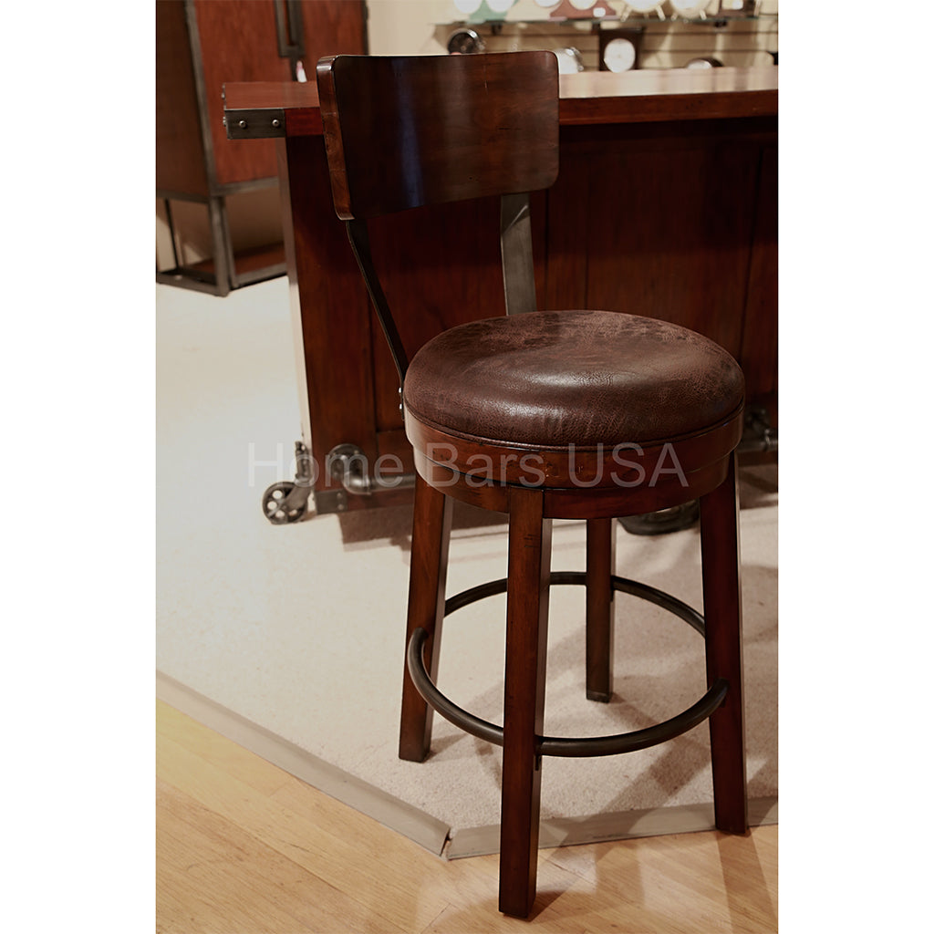 Howard Miller Bev Trolley Bar Stool 697040 - real photo of bar stool side view in interior - Home Bars USA