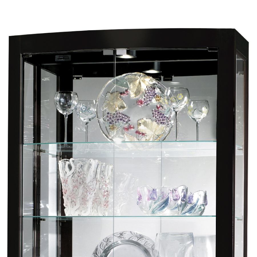 Howard Miller Bradington IV Curio Cabinet 680678 top part details - Home Bars USA
